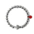 Argent et émail rouge | Bracelet Croix du Père Noël